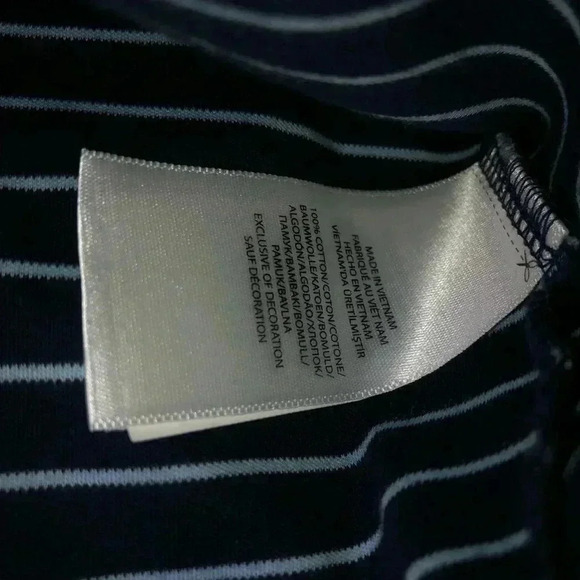 Polo Ralph Lauren blue / white striped classic fit polo shirt men L - Picture 5 of 5
